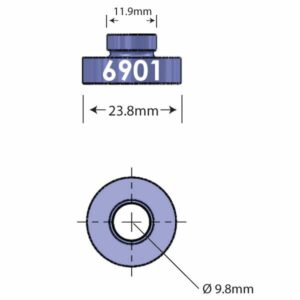 6901 Open Bore Adapter Diagram - Bicycle Parts Direct