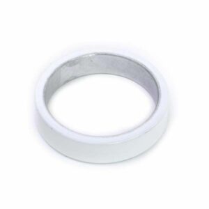 1-1/2" x 5mm White Aluminum Headset Spacer - Bicycle Parts Direct